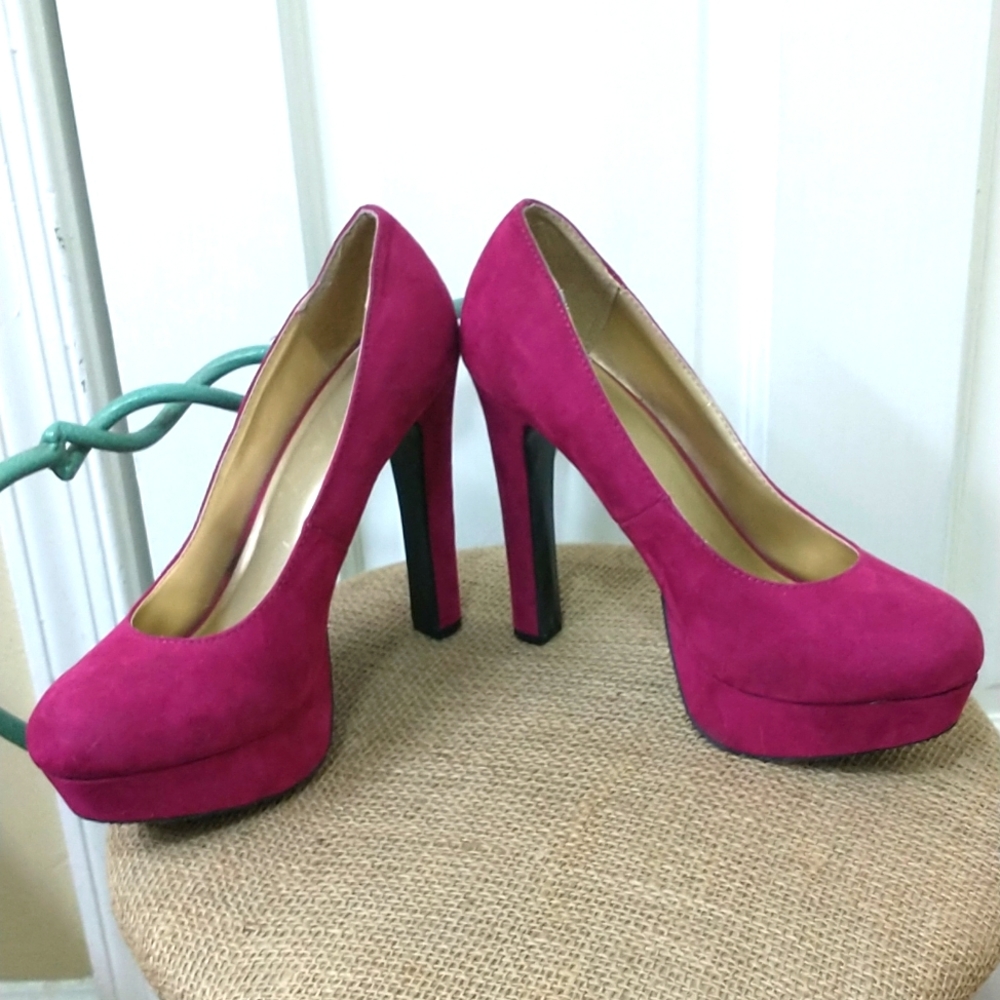 Mossimo fuscia pink heels sz 9